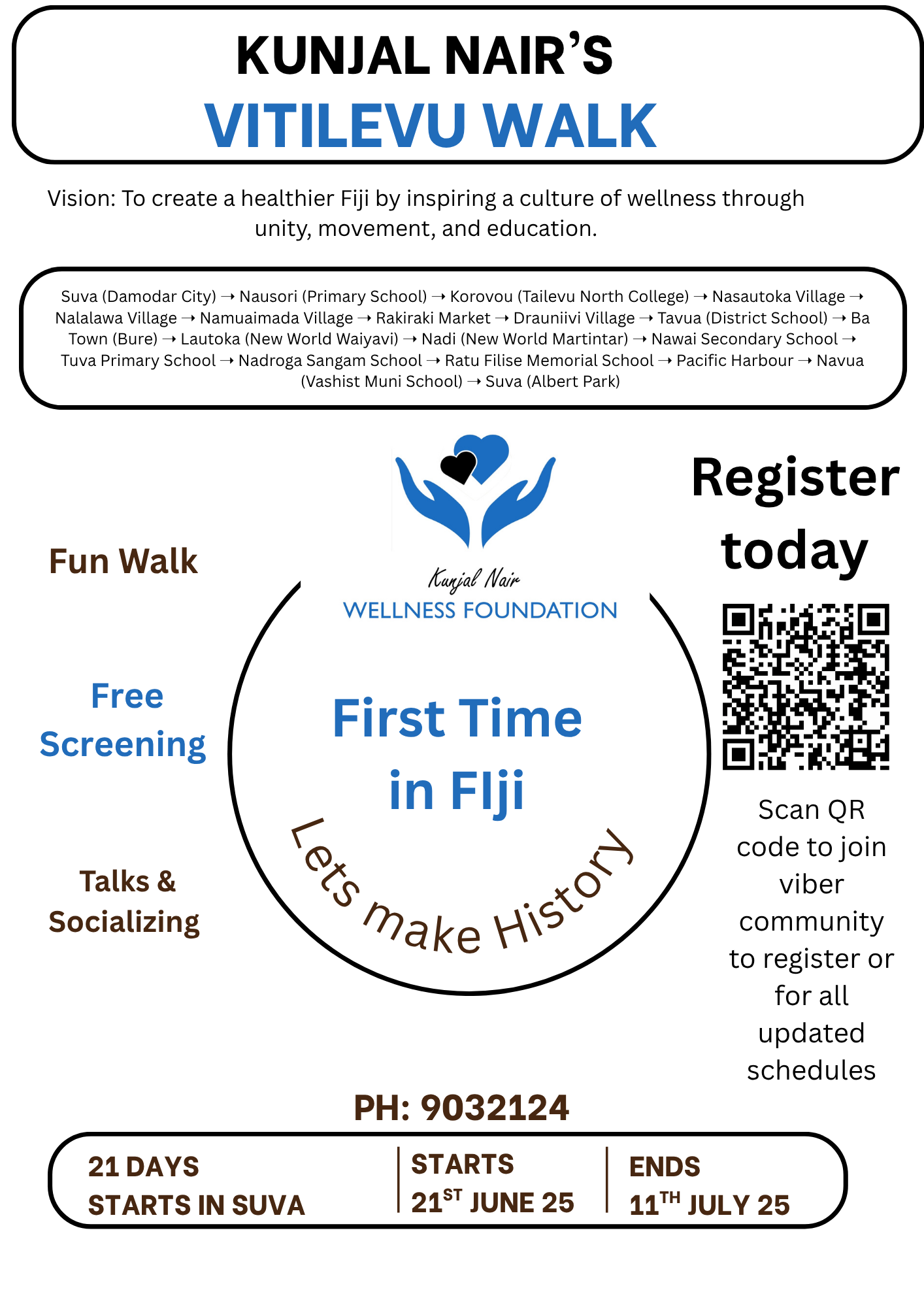 Kunjal Nair's Vitilevu Walk Poster